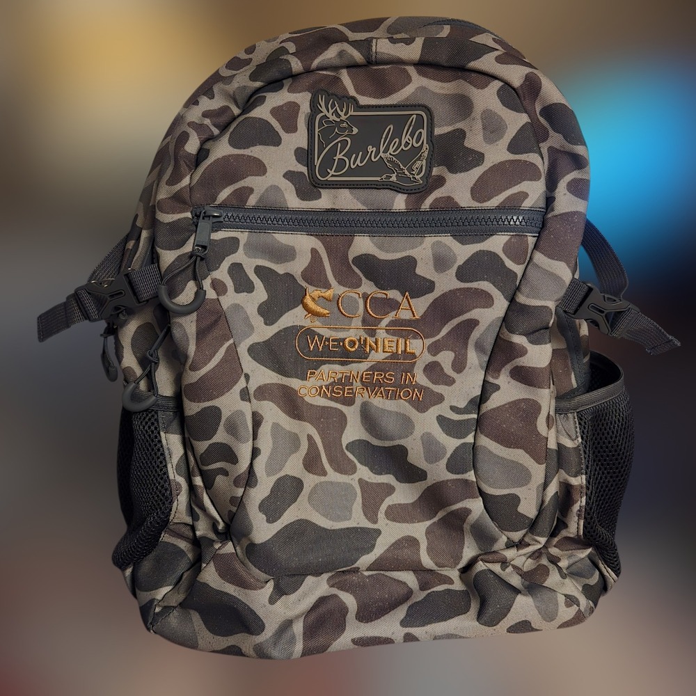 Burlebo x CCA Conservation Bag Backpack OS Brown 600D Camo Hunting Outdoor Gear